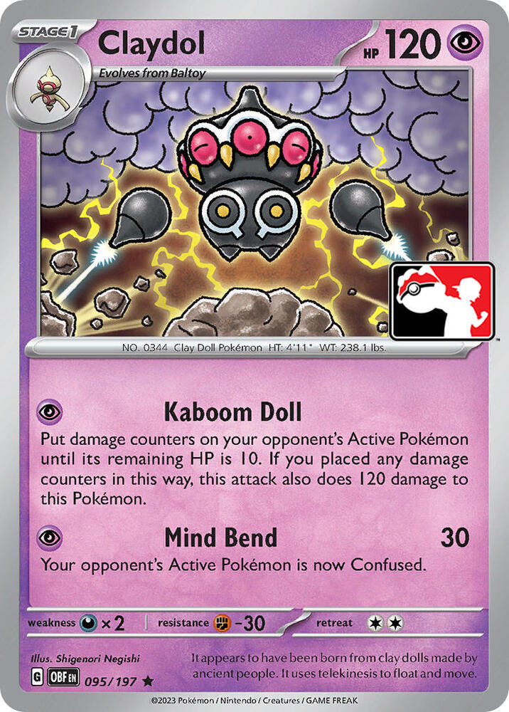 Claydol - 095/197 [Prize Pack Series Cards] 095/197