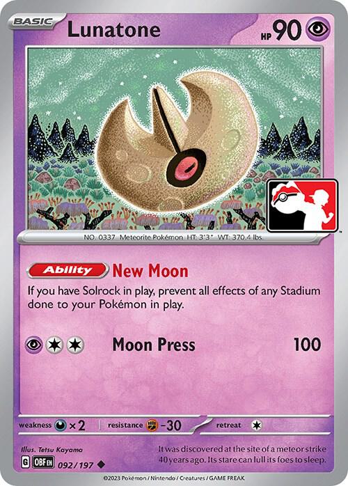 Lunatone - 092/197 [Prize Pack Series Cards] 092/197