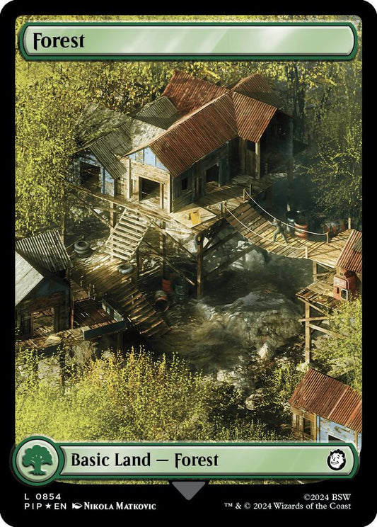Forest (0854) (Surge Foil) [Universes Beyond: Fallout] 854