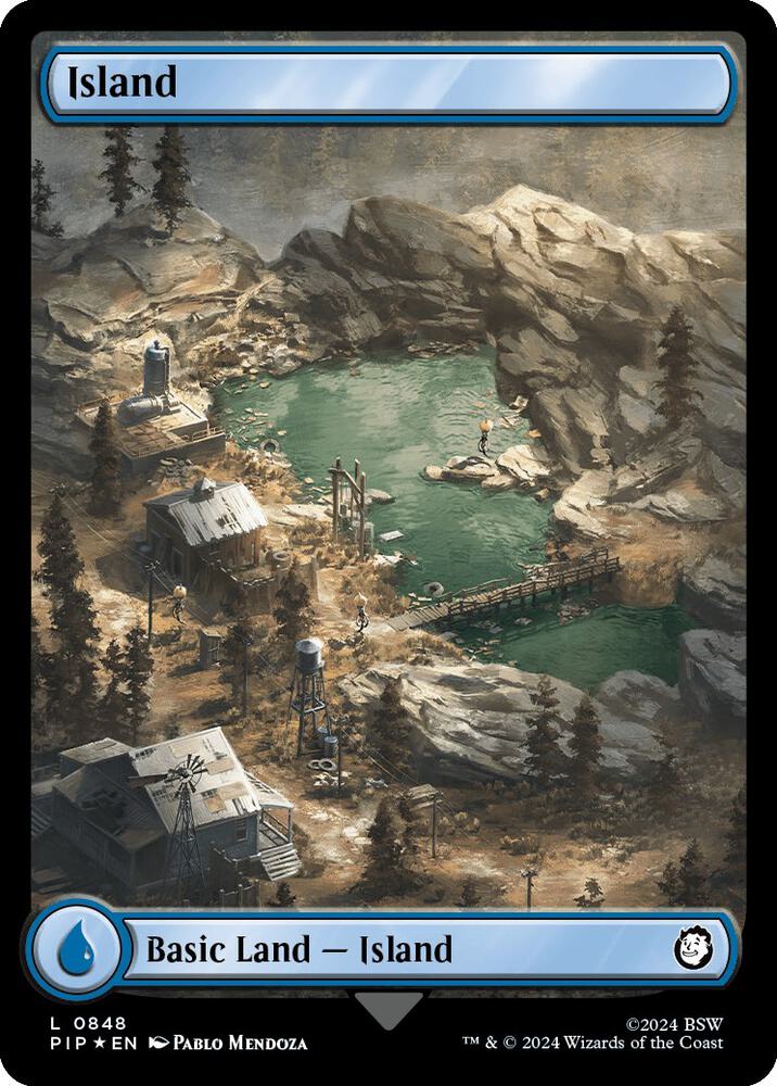 Island (0848) (Surge Foil) [Universes Beyond: Fallout] 848