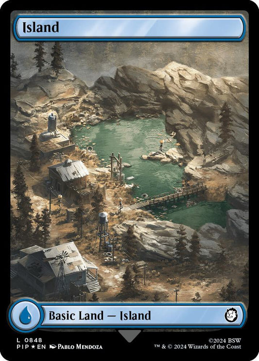 Island (0848) (Surge Foil) [Universes Beyond: Fallout] 848