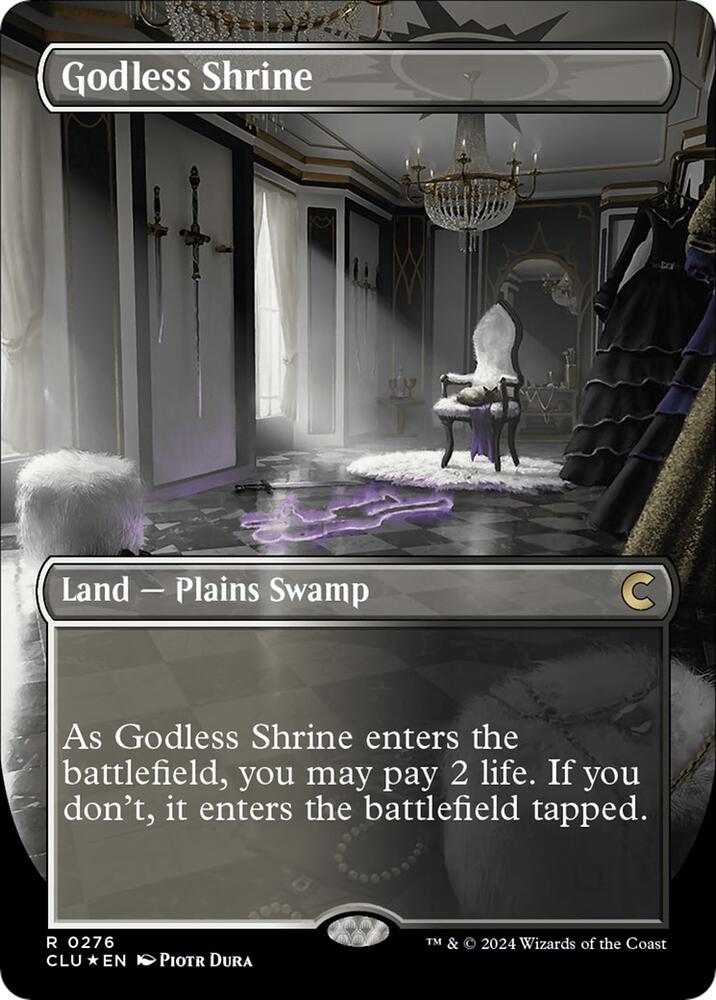 Godless Shrine (Borderless) [Ravnica: Clue Edition] 276