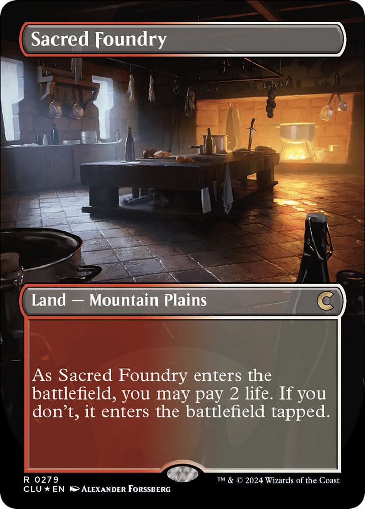 Sacred Foundry (Borderless) [Ravnica: Clue Edition] 279