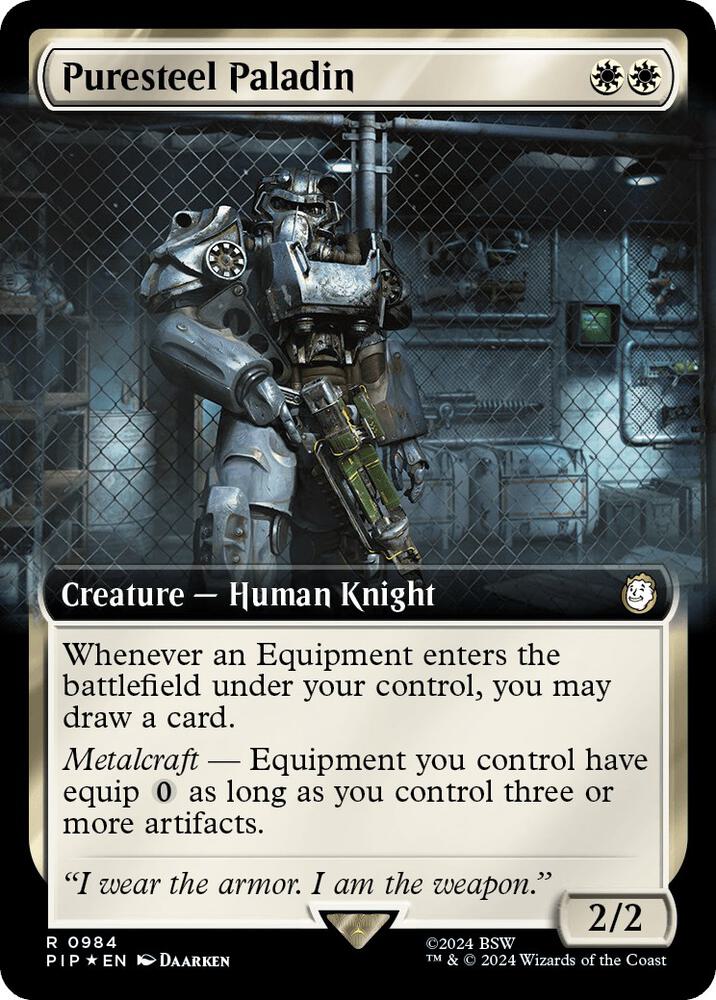 Puresteel Paladin (Extended Art) (Surge Foil) [Universes Beyond: Fallout] 984
