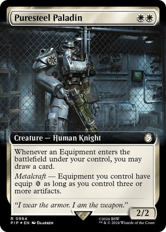 Puresteel Paladin (Extended Art) (Surge Foil) [Universes Beyond: Fallout] 984