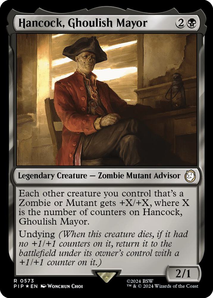Hancock, Ghoulish Mayor (Surge Foil) [Universes Beyond: Fallout] 573