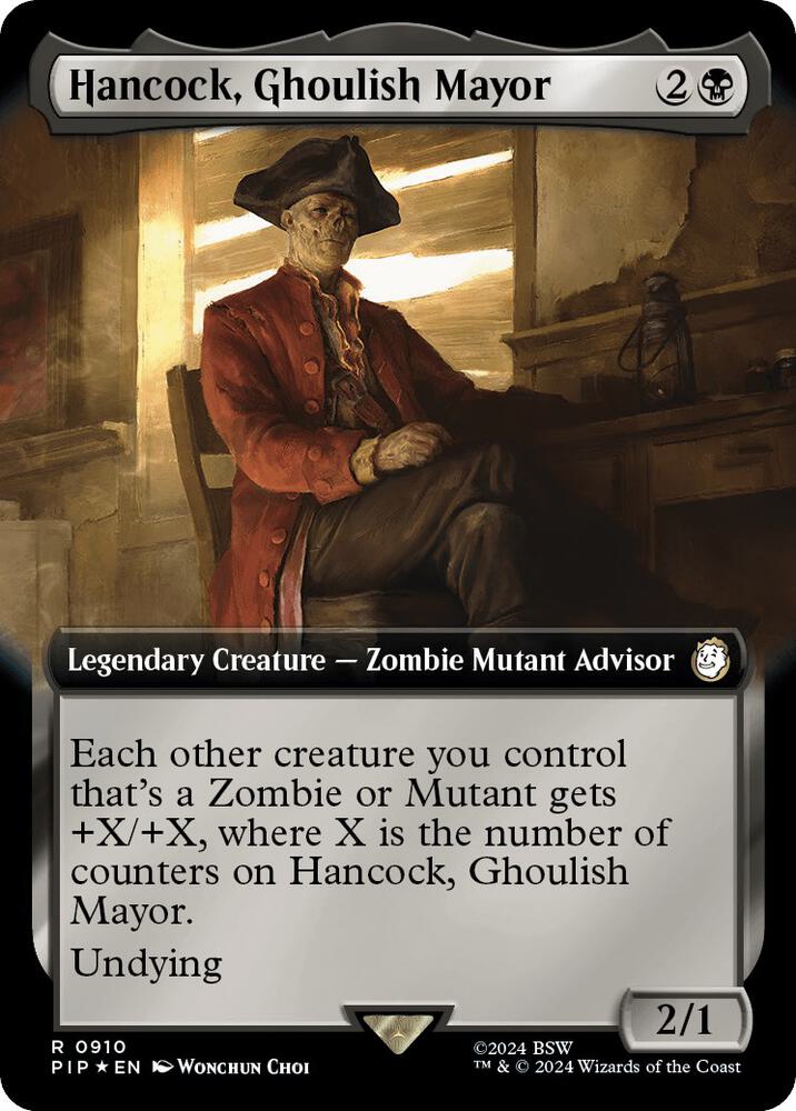 Hancock, Ghoulish Mayor (Extended Art) (Surge Foil) [Universes Beyond: Fallout] 910