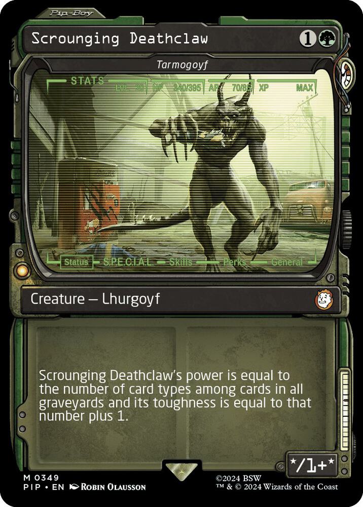 Scrounging Deathclaw - Tarmogoyf (Showcase) [Universes Beyond: Fallout] 349