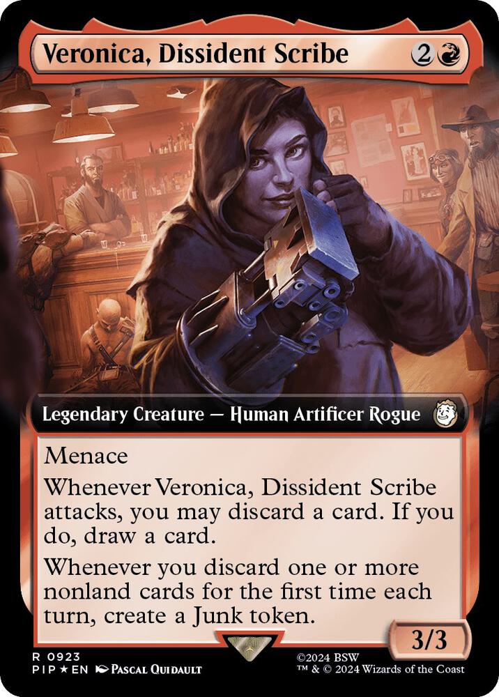 Veronica, Dissident Scribe (Extended Art) (Surge Foil) [Universes Beyond: Fallout] 923