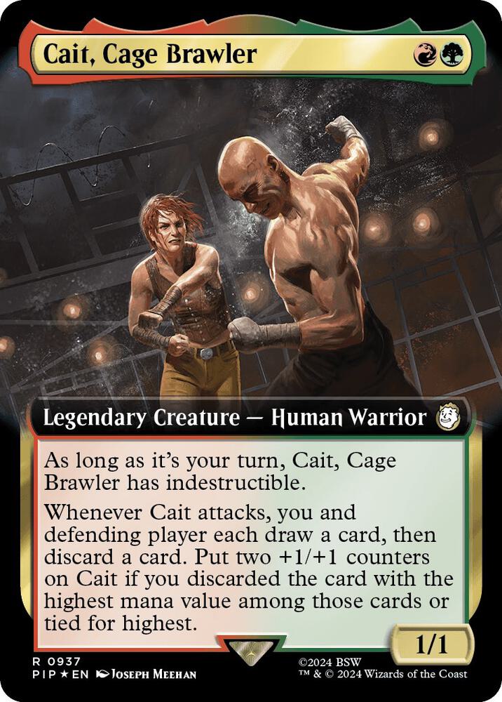Cait, Cage Brawler (Extended Art) (Surge Foil) [Universes Beyond: Fallout] 937