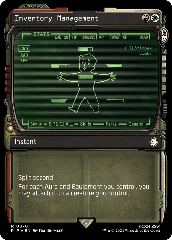 Inventory Management (Showcase) (Surge Foil) [Universes Beyond: Fallout] 870