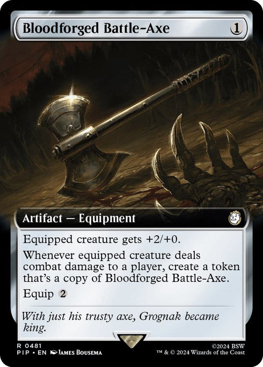 Bloodforged Battle-Axe (Extended Art) [Universes Beyond: Fallout] 481