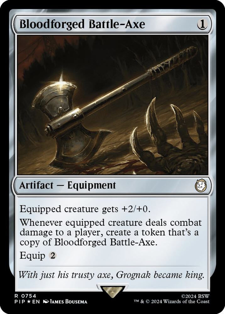 Bloodforged Battle-Axe (Surge Foil) [Universes Beyond: Fallout] 754