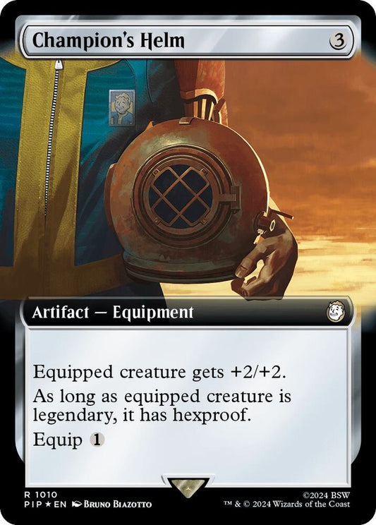 Champion's Helm (Extended Art) (Surge Foil) [Universes Beyond: Fallout] 1010