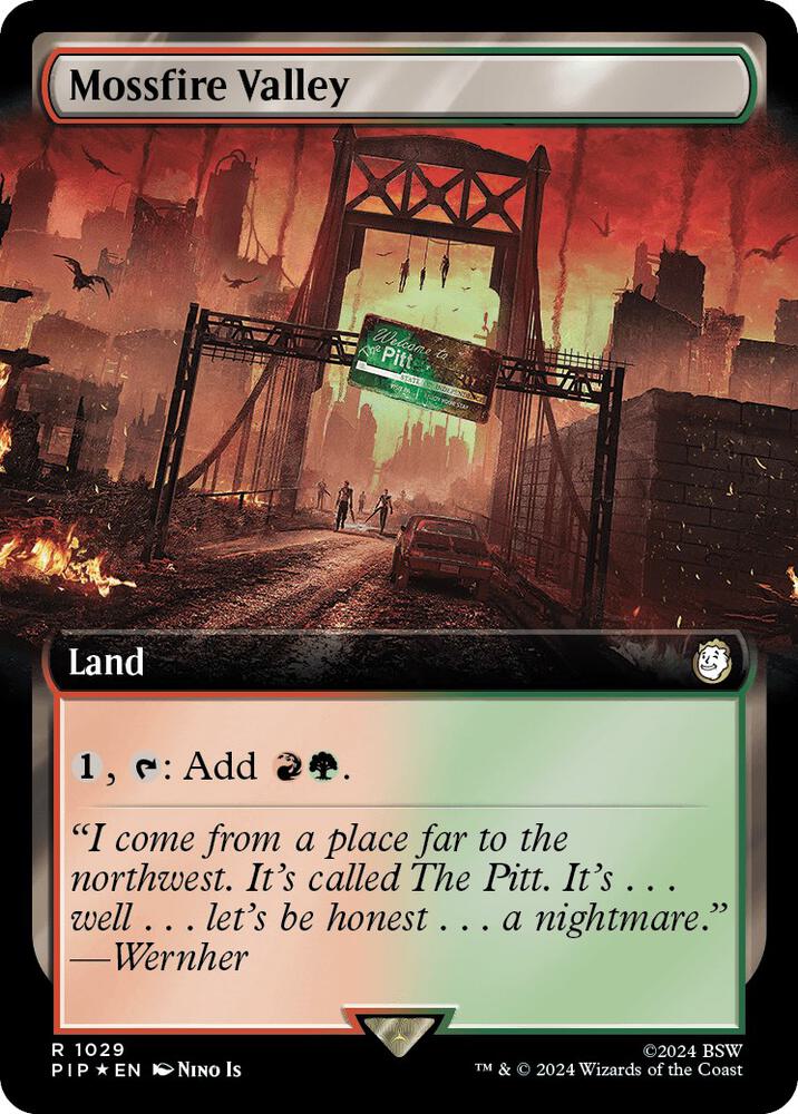 Mossfire Valley (Extended Art) (Surge Foil) [Universes Beyond: Fallout] 1029
