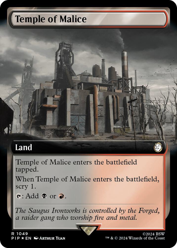 Temple of Malice (Extended Art) (Surge Foil) [Universes Beyond: Fallout] 1049