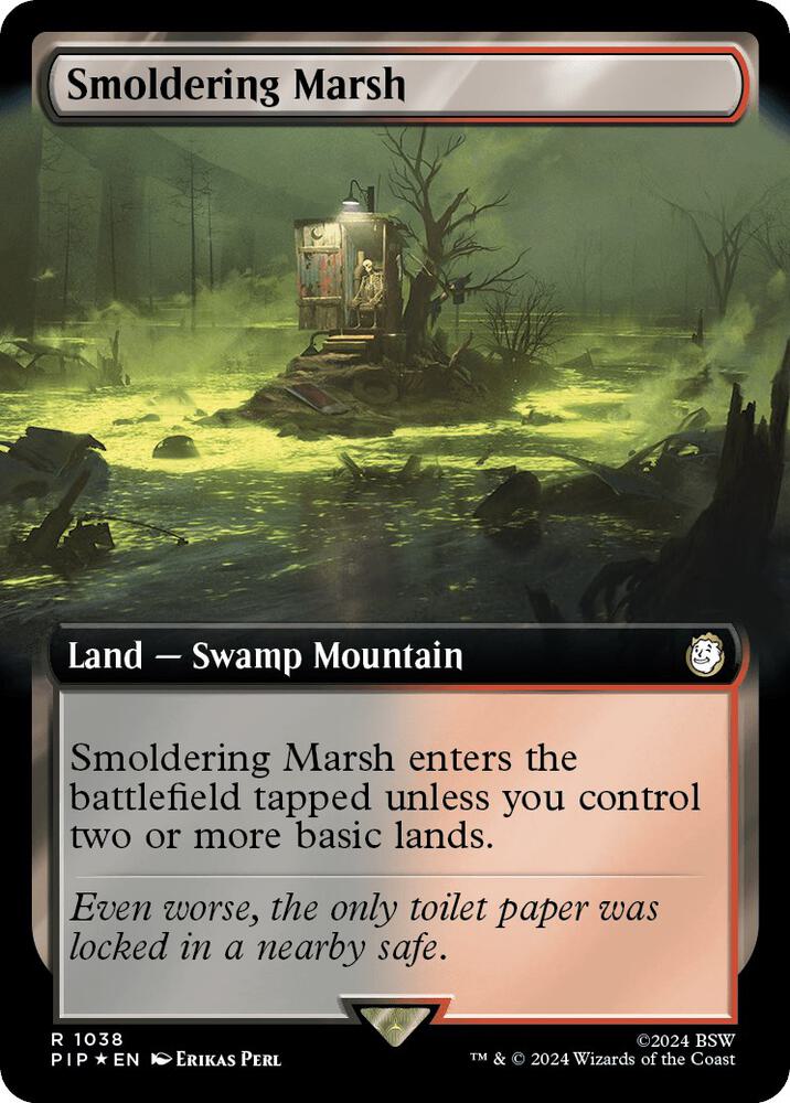 Smoldering Marsh (Extended Art) (Surge Foil) [Universes Beyond: Fallout] 1038