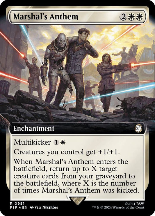 Marshal's Anthem (Extended Art) (Surge Foil) [Universes Beyond: Fallout] 981