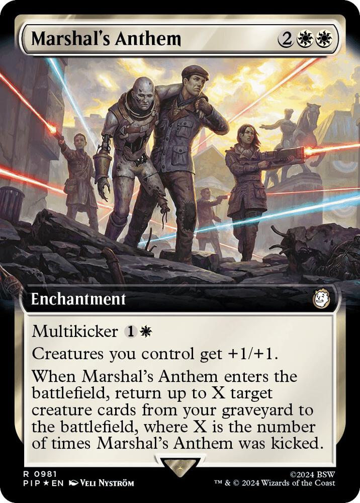 Marshal's Anthem (Extended Art) (Surge Foil) [Universes Beyond: Fallout] 981