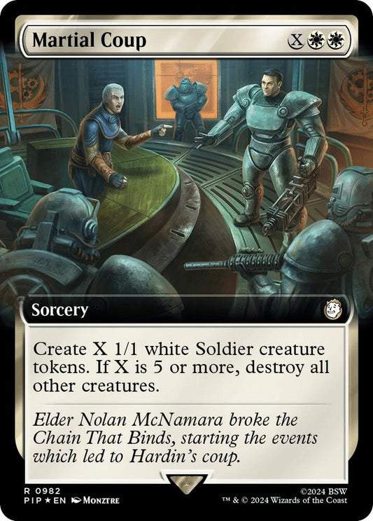 Martial Coup (Extended Art) (Surge Foil) [Universes Beyond: Fallout] 982
