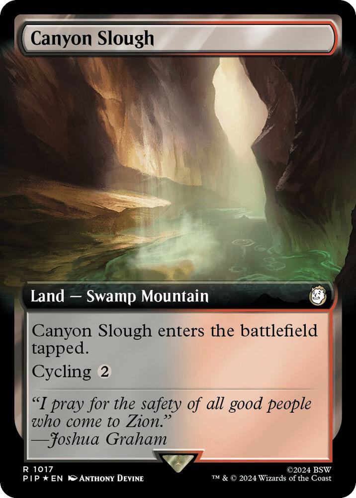 Canyon Slough (Extended Art) (Surge Foil) [Universes Beyond: Fallout] 1017