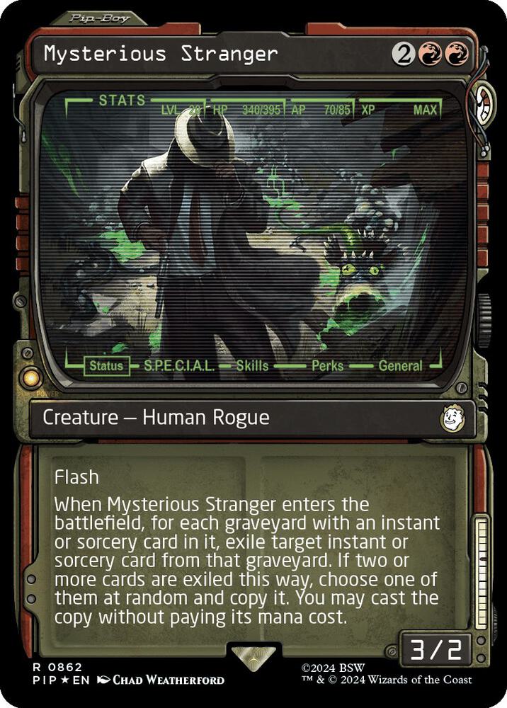 Mysterious Stranger (Showcase) (Surge Foil) [Universes Beyond: Fallout] 862