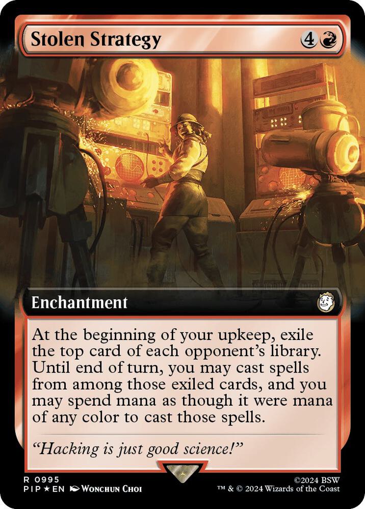 Stolen Strategy (Extended Art) (Surge Foil) [Universes Beyond: Fallout] 995