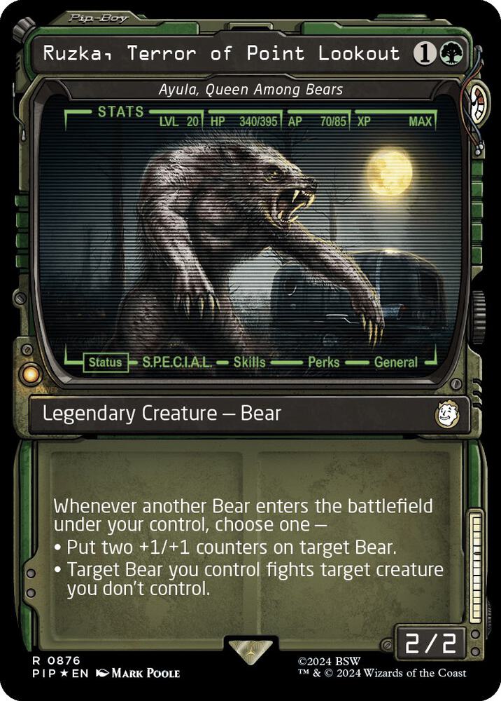 Ruzka, Terror of Point Lookout - Ayula, Queen Among Bears (Showcase) (Surge Foil) [Universes Beyond: Fallout] 876