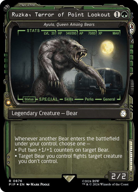 Ruzka, Terror of Point Lookout - Ayula, Queen Among Bears (Showcase) (Surge Foil) [Universes Beyond: Fallout] 876