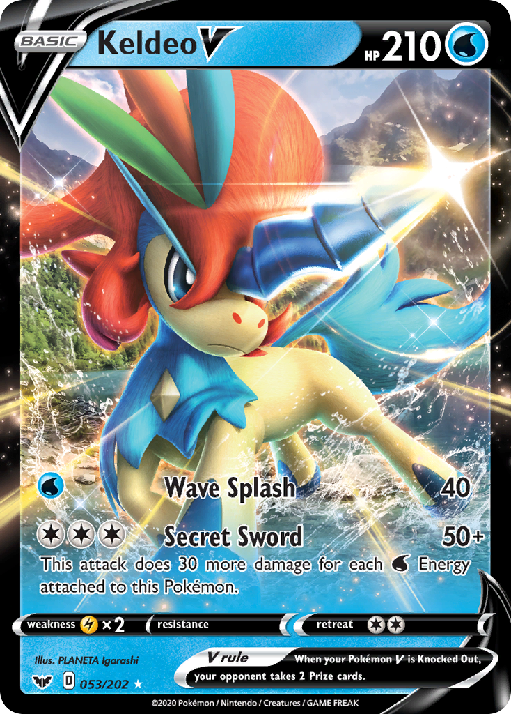 Keldeo V - 53/202 Sword & Shield