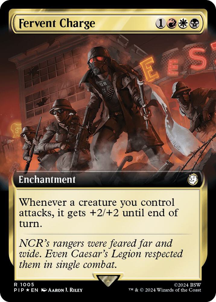 Fervent Charge (Extended Art) (Surge Foil) [Universes Beyond: Fallout] 1005