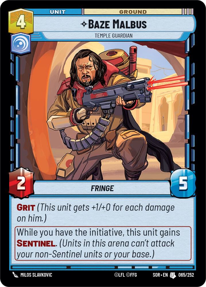 Baze Malbus - Temple Guardian [Spark of Rebellion] 065/252
