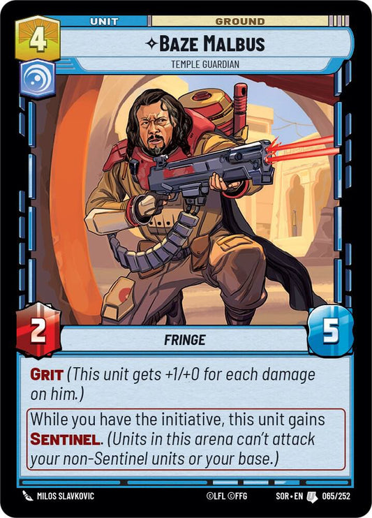 Baze Malbus - Temple Guardian [Spark of Rebellion] 065/252