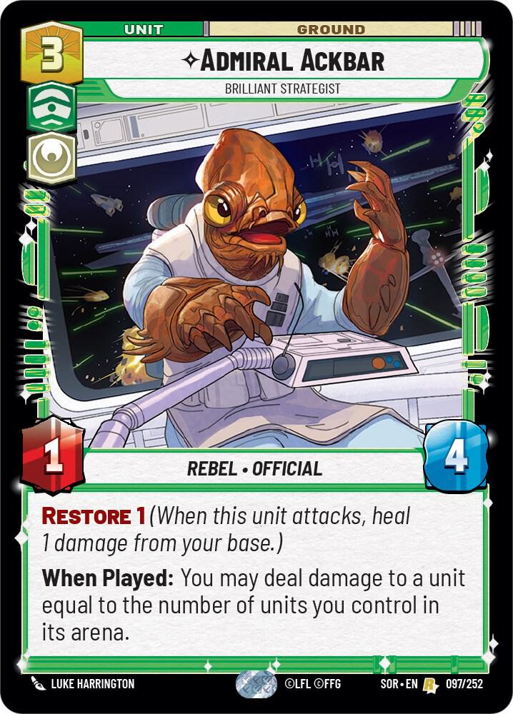 Admiral Ackbar - Brilliant Strategist [Spark of Rebellion] 097/252