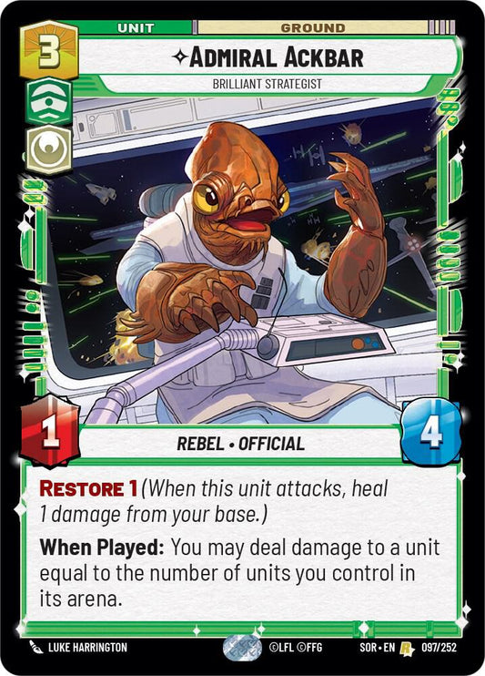 Admiral Ackbar - Brilliant Strategist [Spark of Rebellion] 097/252