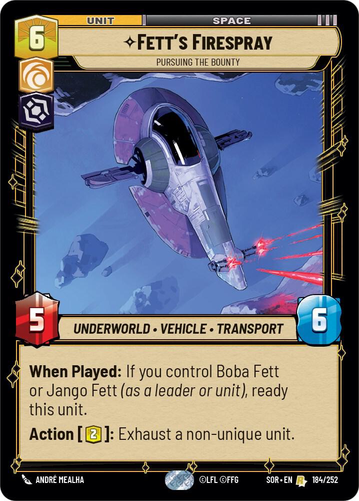 Fett's Firespray - Pursuing the Bounty [Spark of Rebellion] 184/252