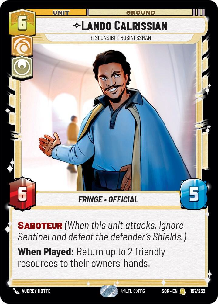 Lando Calrissian - Responsible Businessman [Spark of Rebellion] 197/252