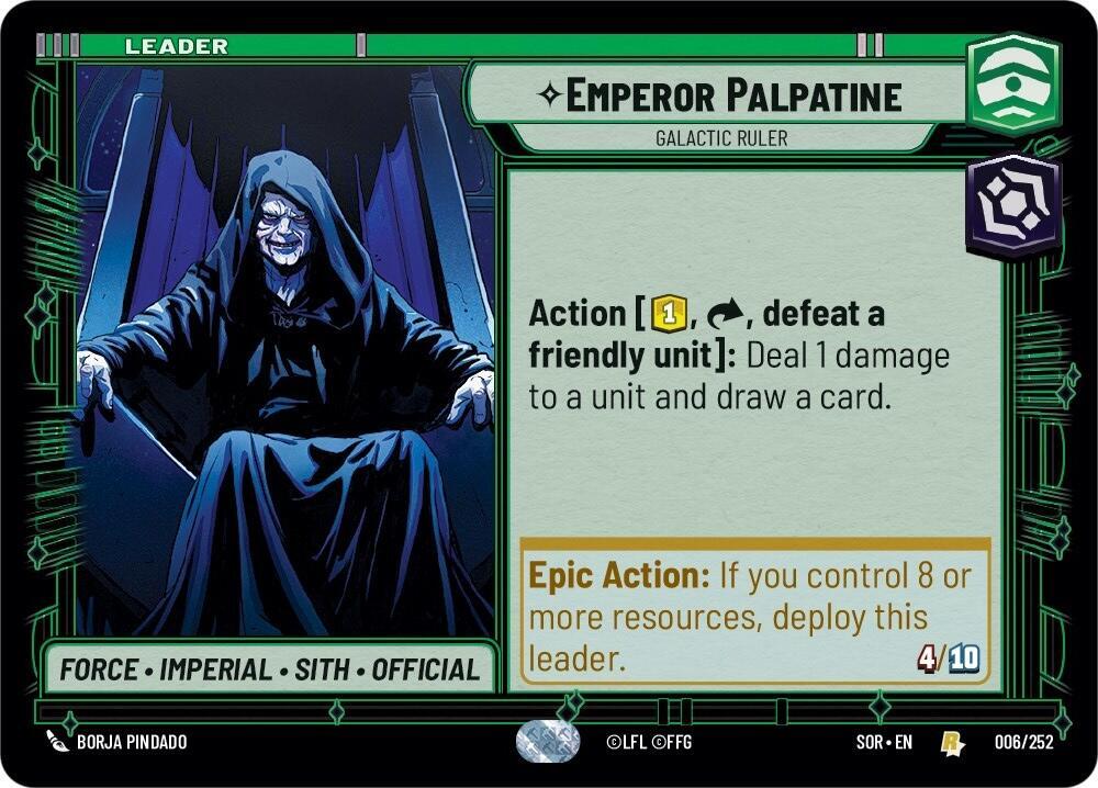 Emperor Palpatine - Galactic Ruler [Spark of Rebellion] 006/252
