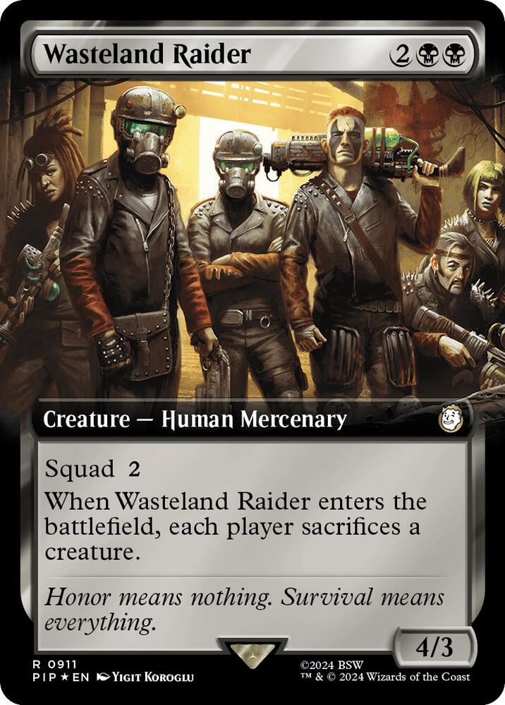 Wasteland Raider (Extended Art) (Surge Foil) [Universes Beyond: Fallout] 911