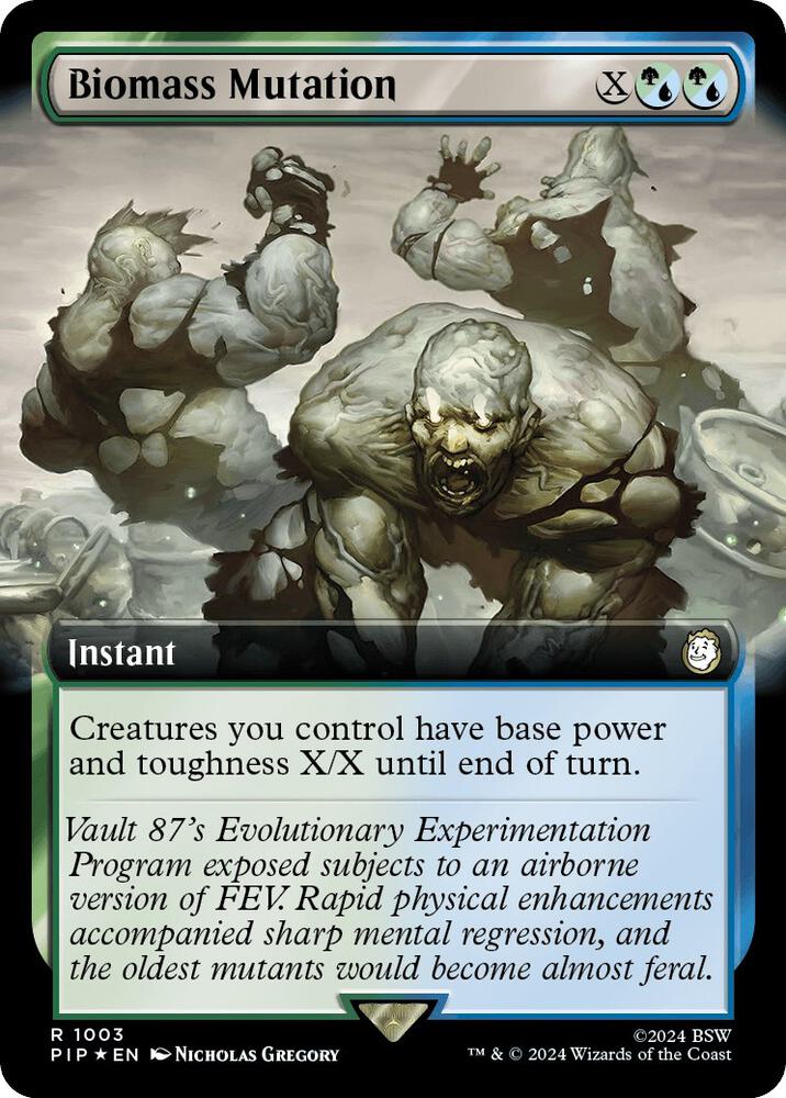 Biomass Mutation (Extended Art) (Surge Foil) [Universes Beyond: Fallout] 1003