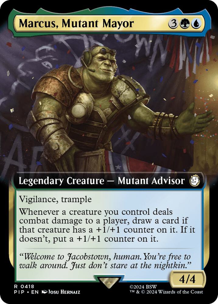 Marcus, Mutant Mayor (Extended Art) [Universes Beyond: Fallout] 418