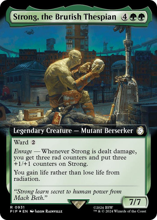 Strong, the Brutish Thespian (Extended Art) (Surge Foil) [Universes Beyond: Fallout] 931
