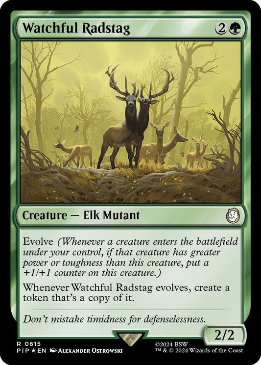 Watchful Radstag (Surge Foil) [Universes Beyond: Fallout] 615