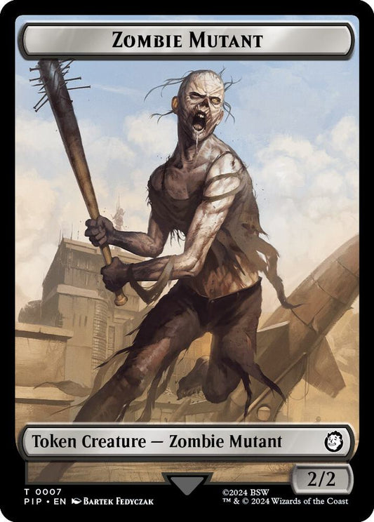 Zombie Mutant // Clue Double-Sided Token [Universes Beyond: Fallout] 7 // 11