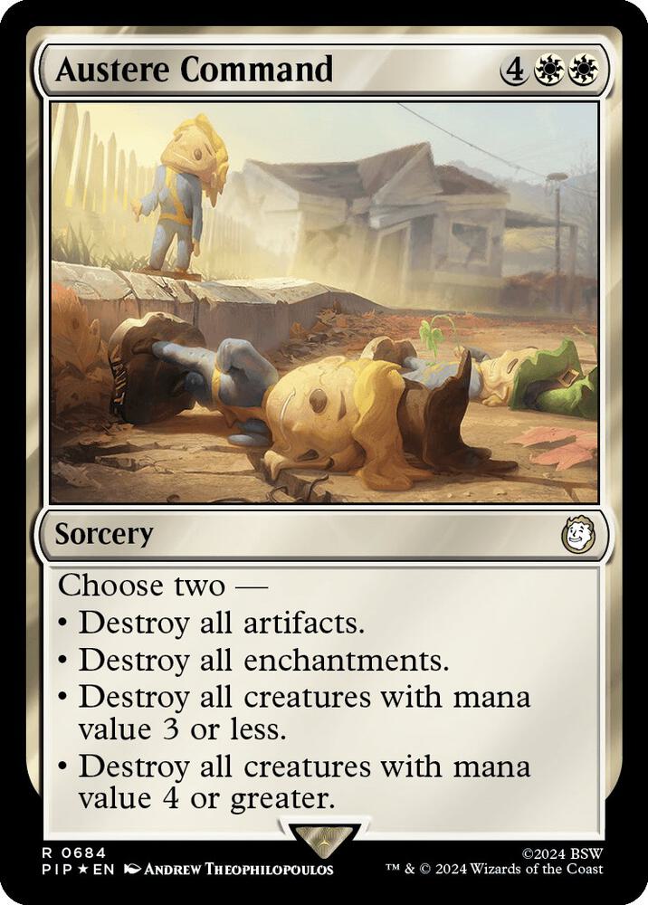 Austere Command (Surge Foil) [Universes Beyond: Fallout] 684
