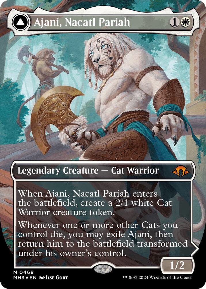 Ajani, Nacatl Pariah (Borderless) (Textured Foil) [Modern Horizons 3] 468