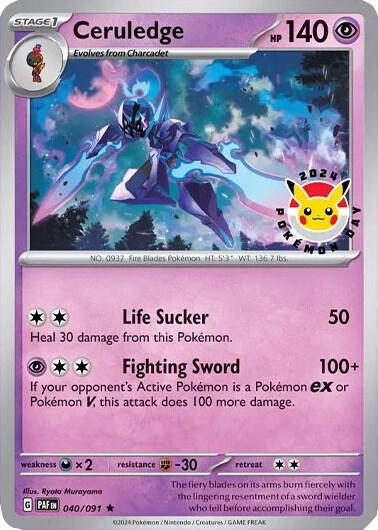 Ceruledge - 040/091 (Pokemon Day 2024) (Cosmos Holo) [Miscellaneous Cards & Products] 040/091