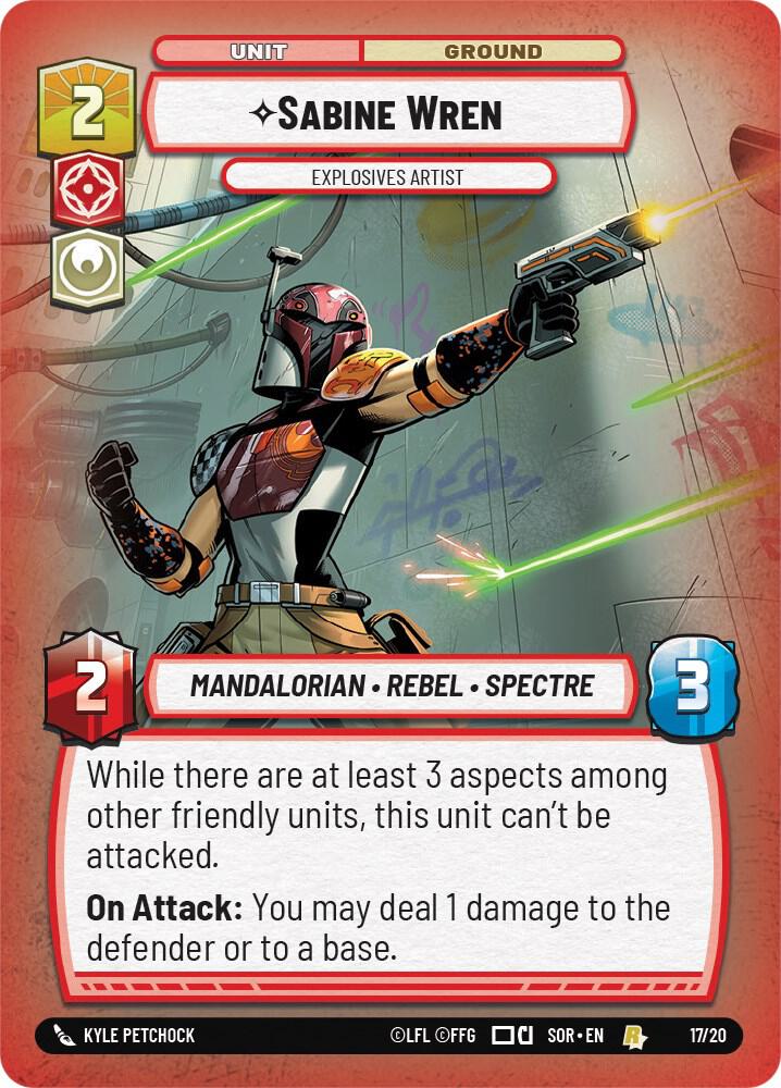 Sabine Wren - Explosives Artist [Spark of Rebellion: Weekly Play Promos] 17/20