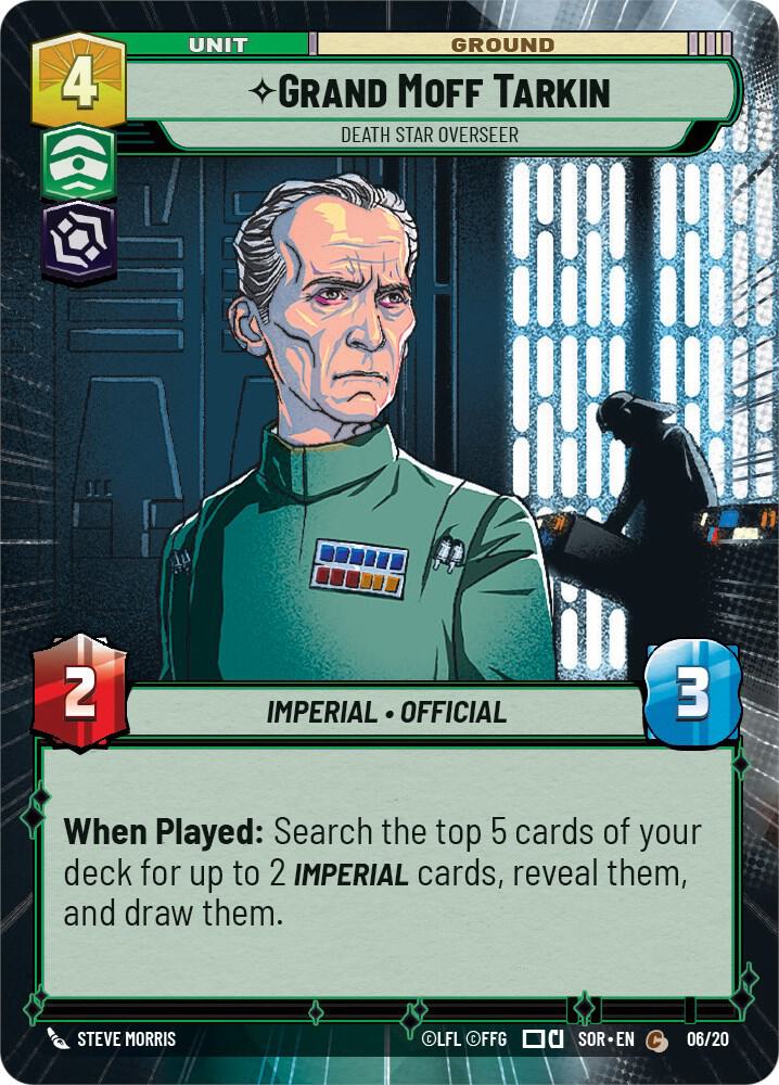 Grand Moff Tarkin - Death Star Overseer (Hyperspace) [Spark of Rebellion: Weekly Play Promos] 06/20
