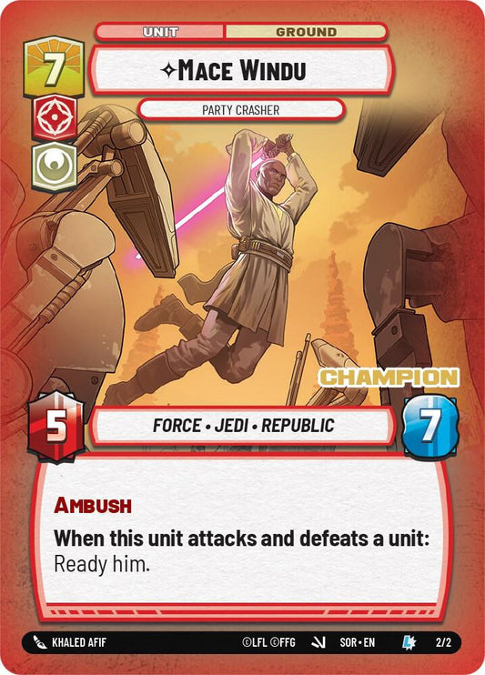 Mace Windu - Party Crasher (Champion) [Organized Play Promos] 2/2
